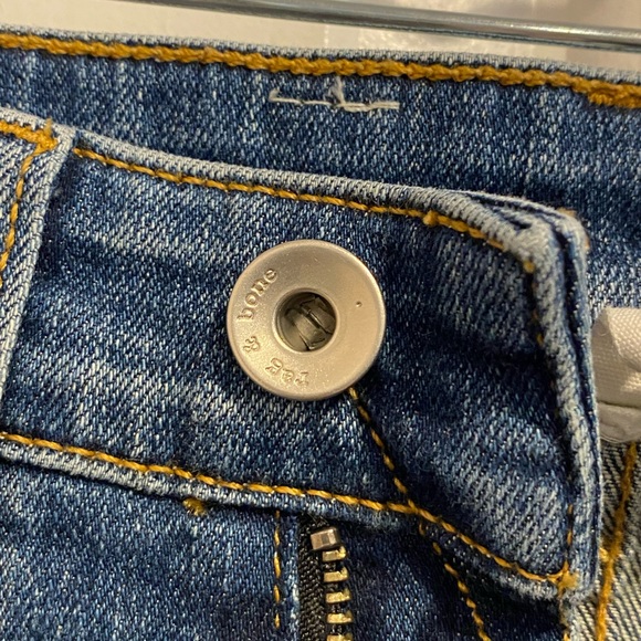 Rag & Bone Hampton Cate Mid-Rise Ankle Skinny Frayed Hem Jeans Size 24 - Picture 6 of 16